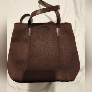 Vintage COACH Limited run Neoprene and Leather Tote in microfiber Brown
